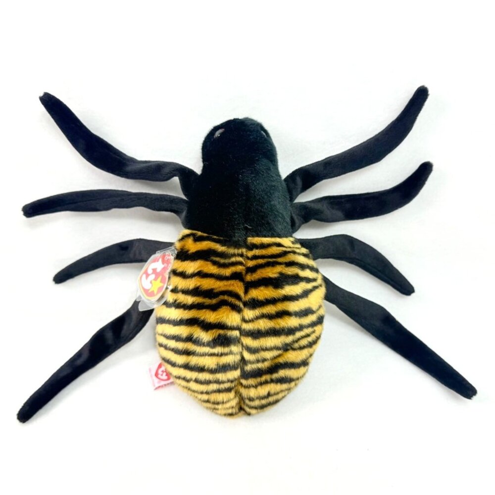 Vintage TY Beanie Baby Large SPINNER Spider w/All Tags Heart Protector Hallowen